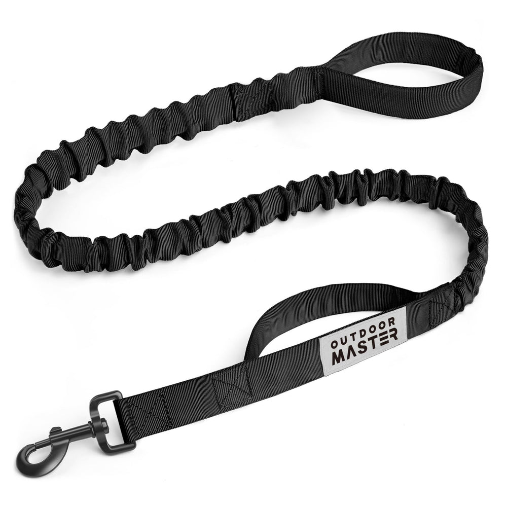 OutdoorMaster Bungee laisse-chien noir 4 pieds pour contrôle et confort lors des promenades