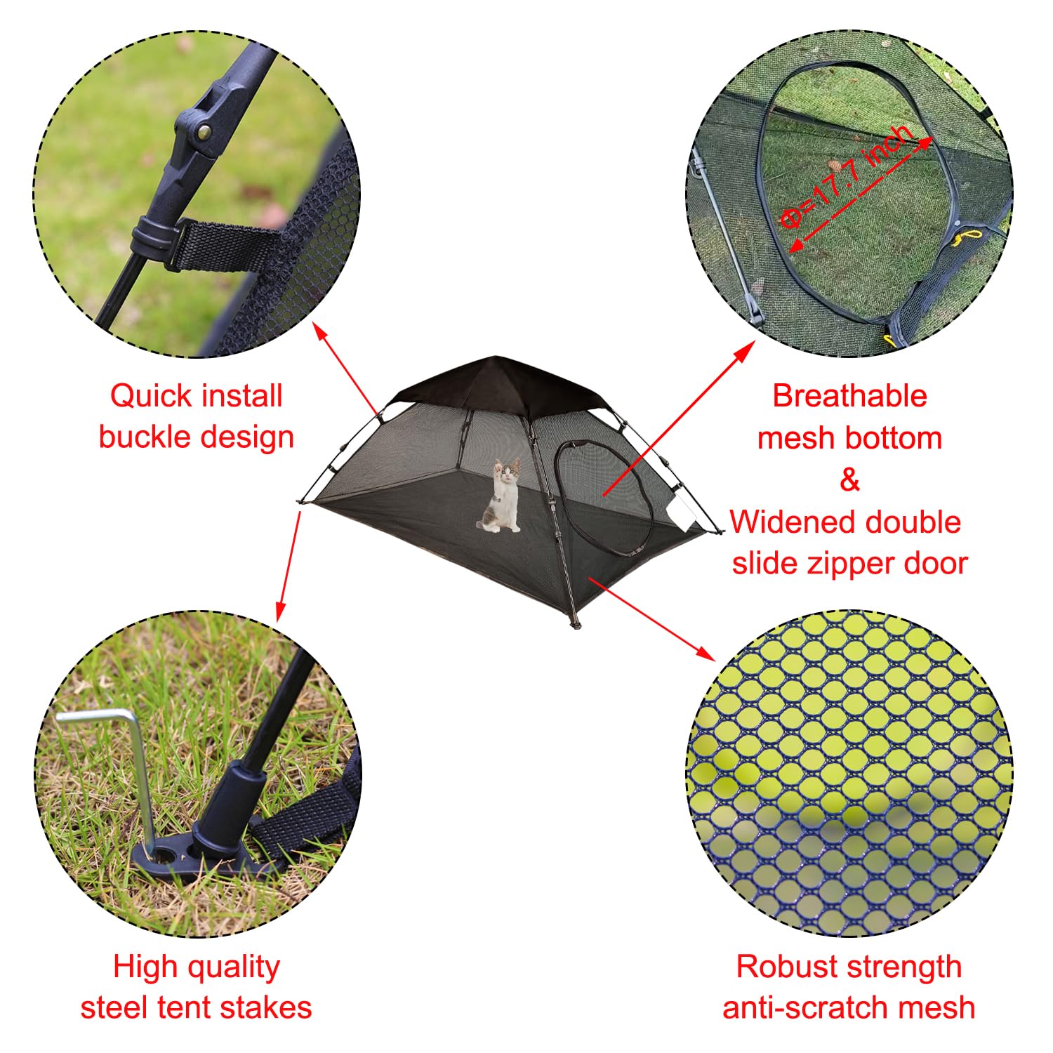 OUTINGPET AICHIFAN Mini Tente idéale pour accueillir plusieurs animaux et jeux
