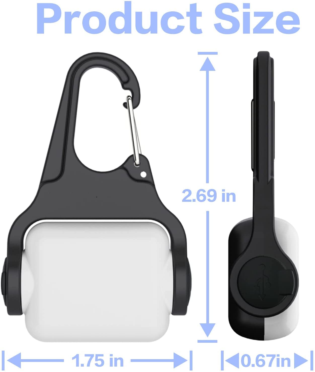 Pack de 2 lumières Outopest pour chien, prêt pour sorties nocturnes.