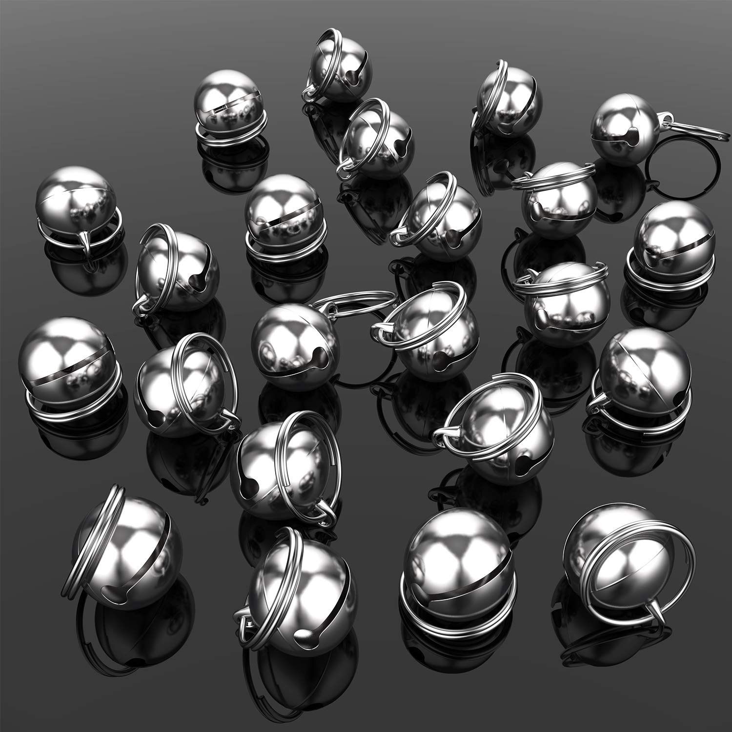 Outus anneaux métalliques pour collier, ensemble durable de 24 pièces