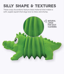 Outward Hound Accordionz Alligator: grognement doux lors des prises, idéal pour récompenser le mordant.