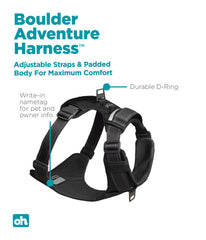 Outward Hound Boulder Harnais montre poches et anneaux pour limiter les tirages.