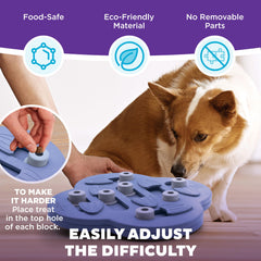 Outward Hound Hide N' Slide flippers-rotation révèle des friandises et prolonge l’exercice.