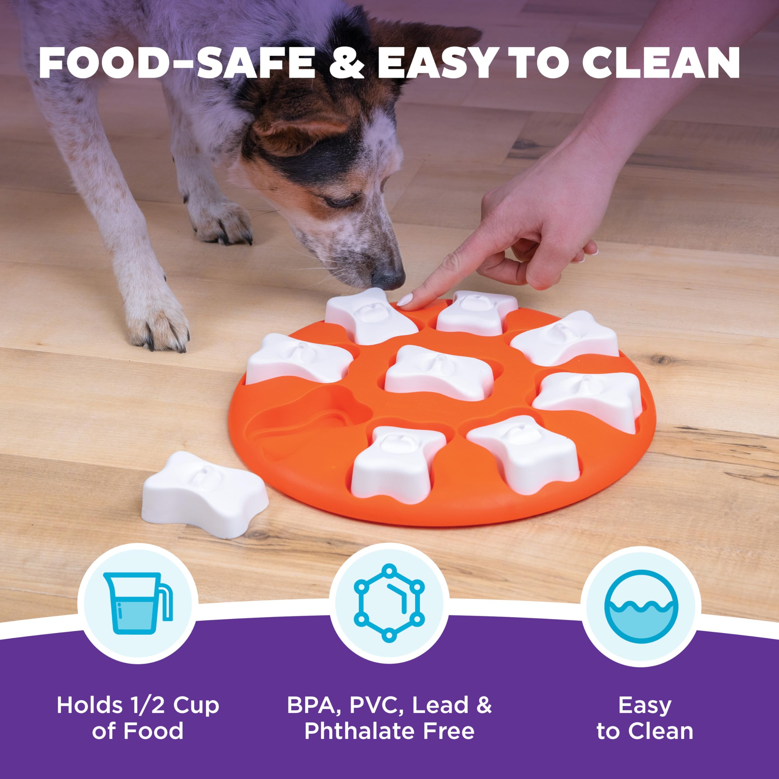 Outward Hound Puzzle Dog Smart, divertissement pendant les repas et stimulation mentale.