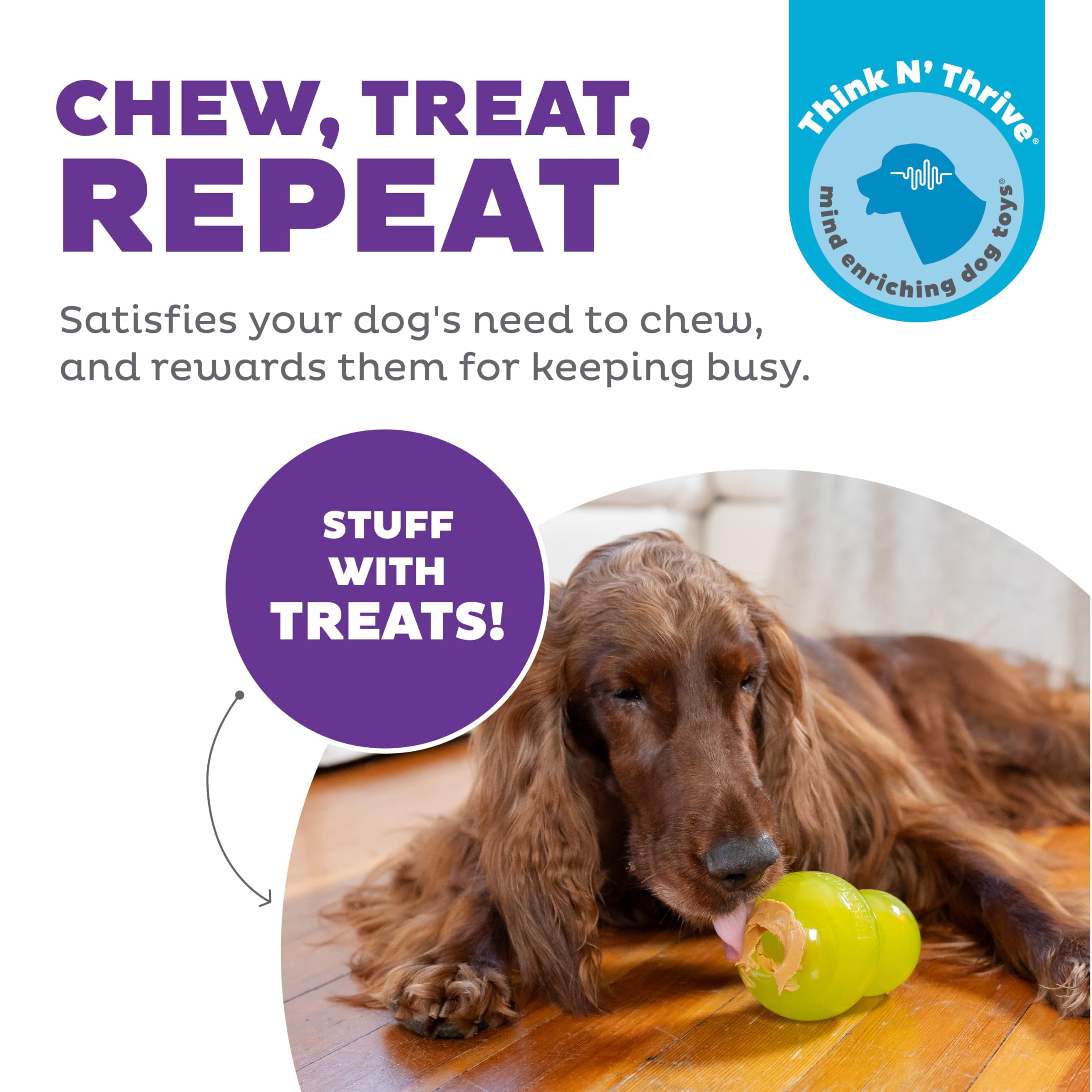 Outward Hound Double-Tuff: distributeur-de-friandises pour chien, distraction et récompense