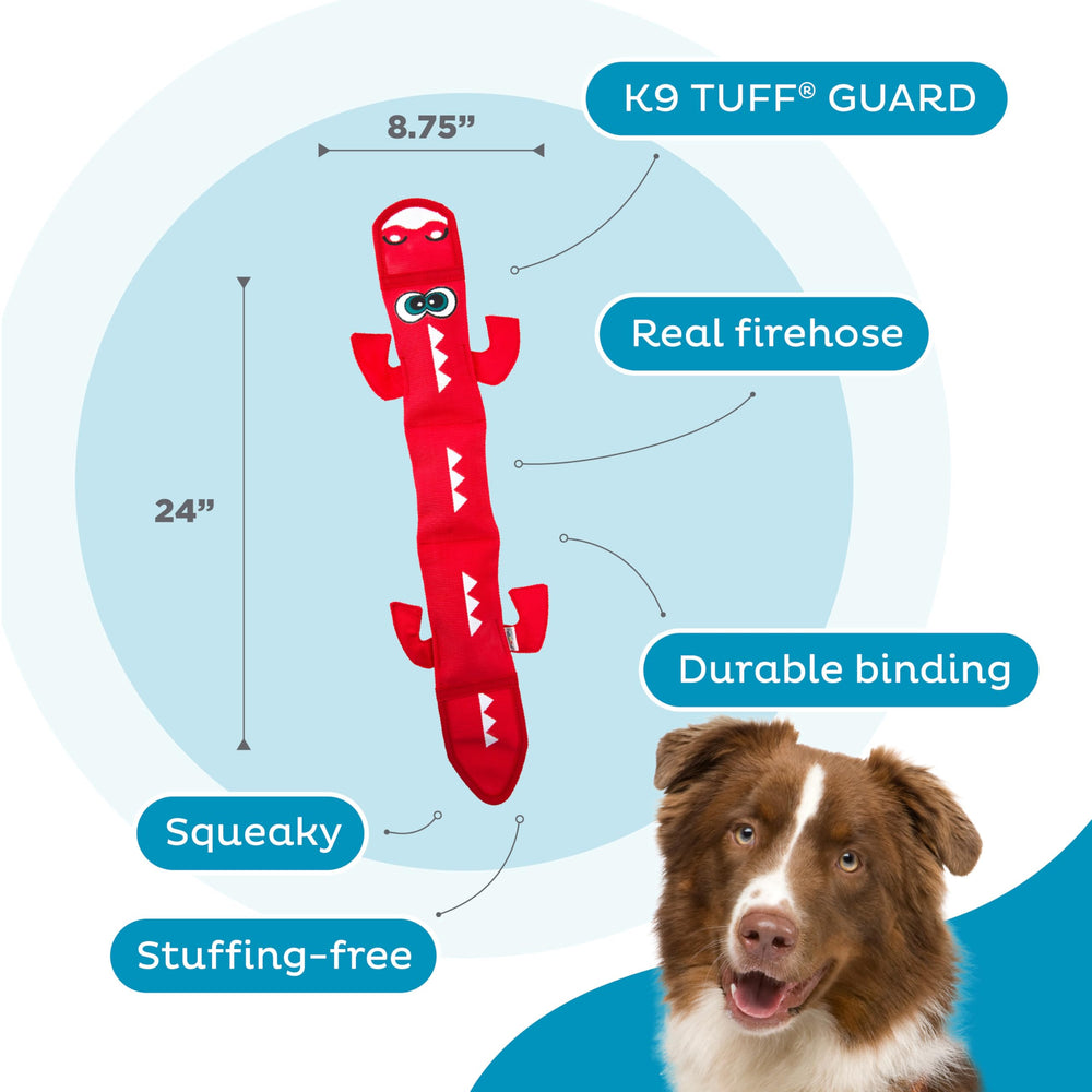 Outward Hound Fire Biterz Dragon cri-squeak intégré pour captiver les chiens lors du jeu.