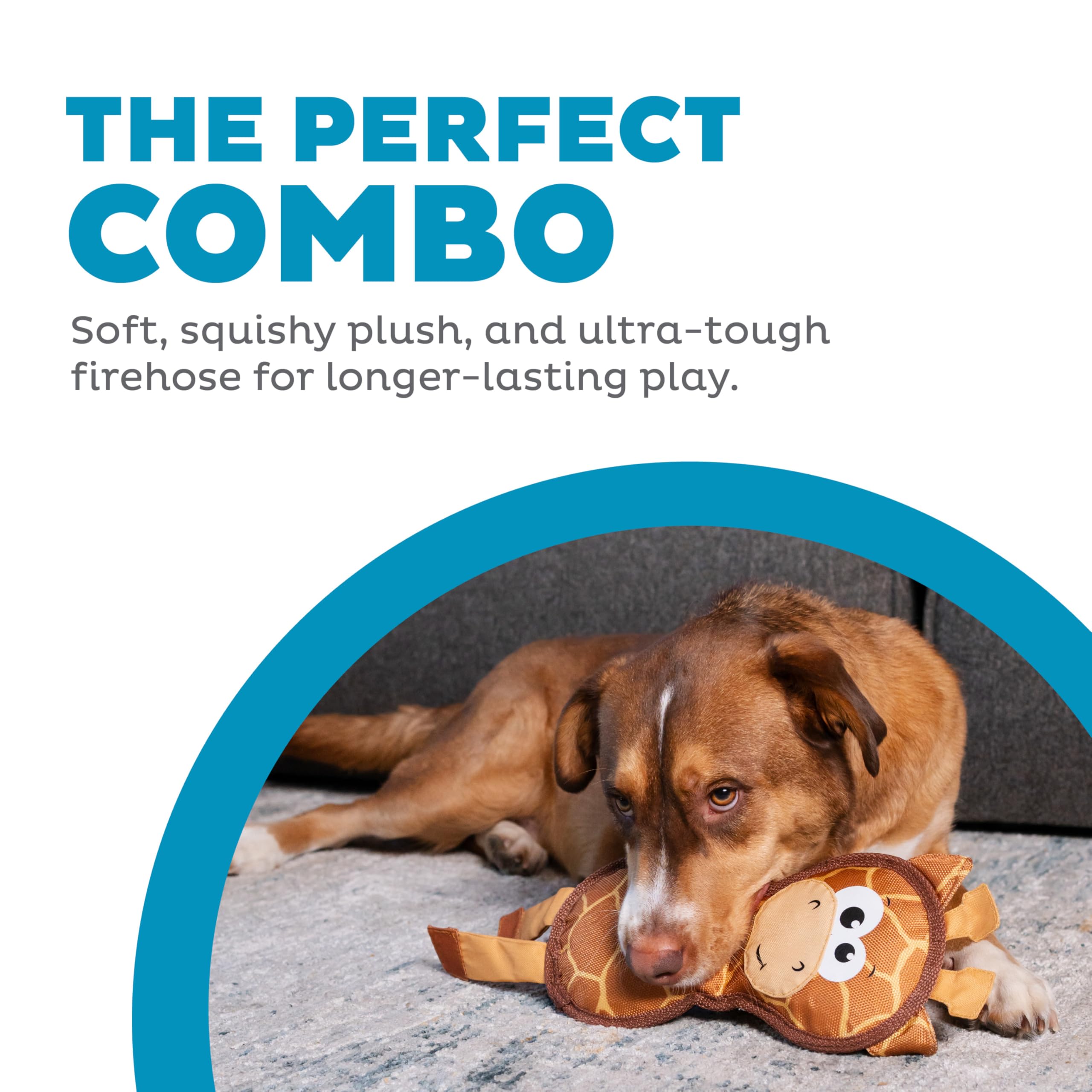 Outward Hound Fire Biterz girafe-face: jouet durable idéal pour les jeux interactifs.