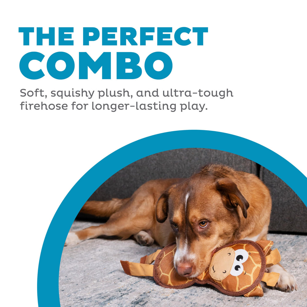 Outward Hound Fire Biterz girafe-face: jouet durable idéal pour les jeux interactifs.