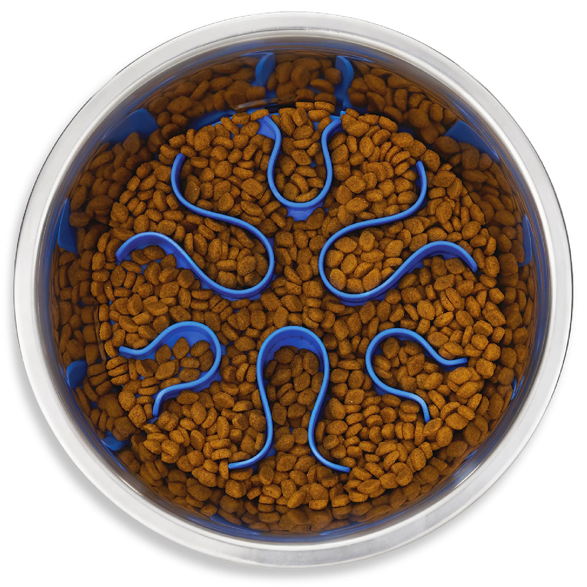 Outward Hound Fun Feeder bol inox 2 tasses, ralentit l’alimentation des chiens actifs.