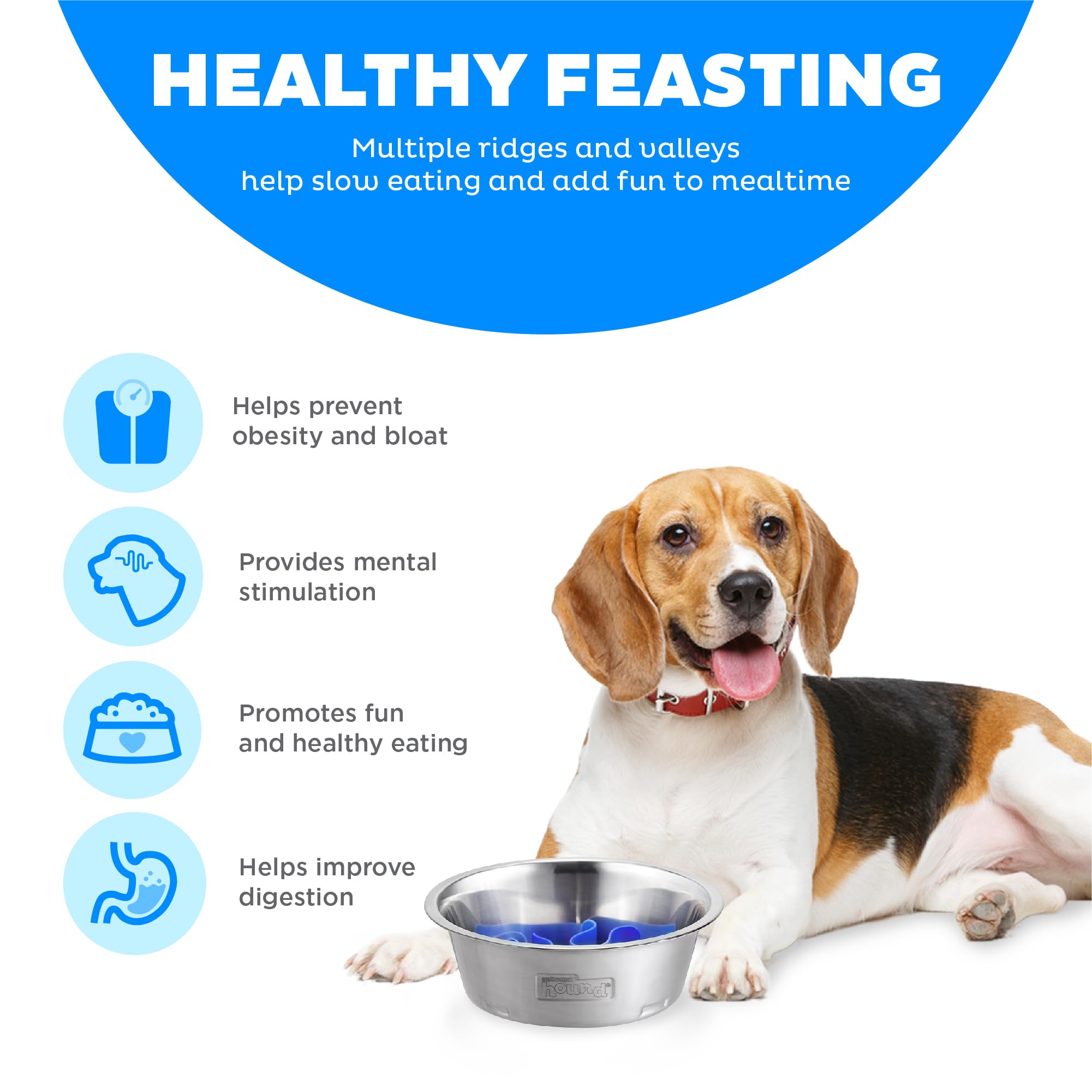 Outward Hound Fun Feeder compatible lave-vaisselle plateau supérieur pour un nettoyage facile.