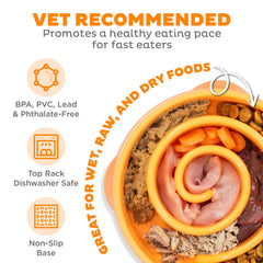 Outward Hound Fun Feeder Slo Bowl, base anti-dérapante pour bol stable