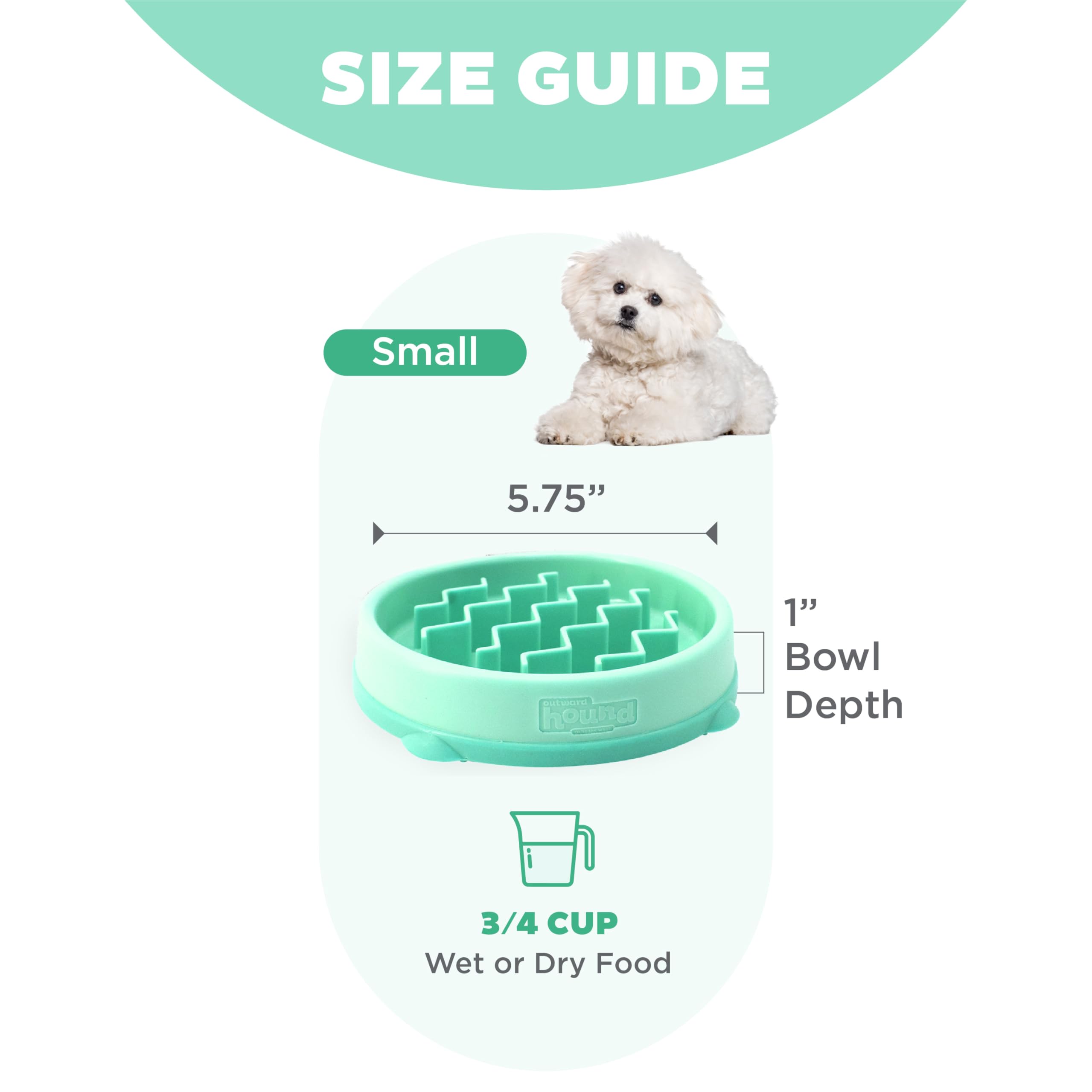 Lave-vaisselle pratique: bol lent Outward Hound.
