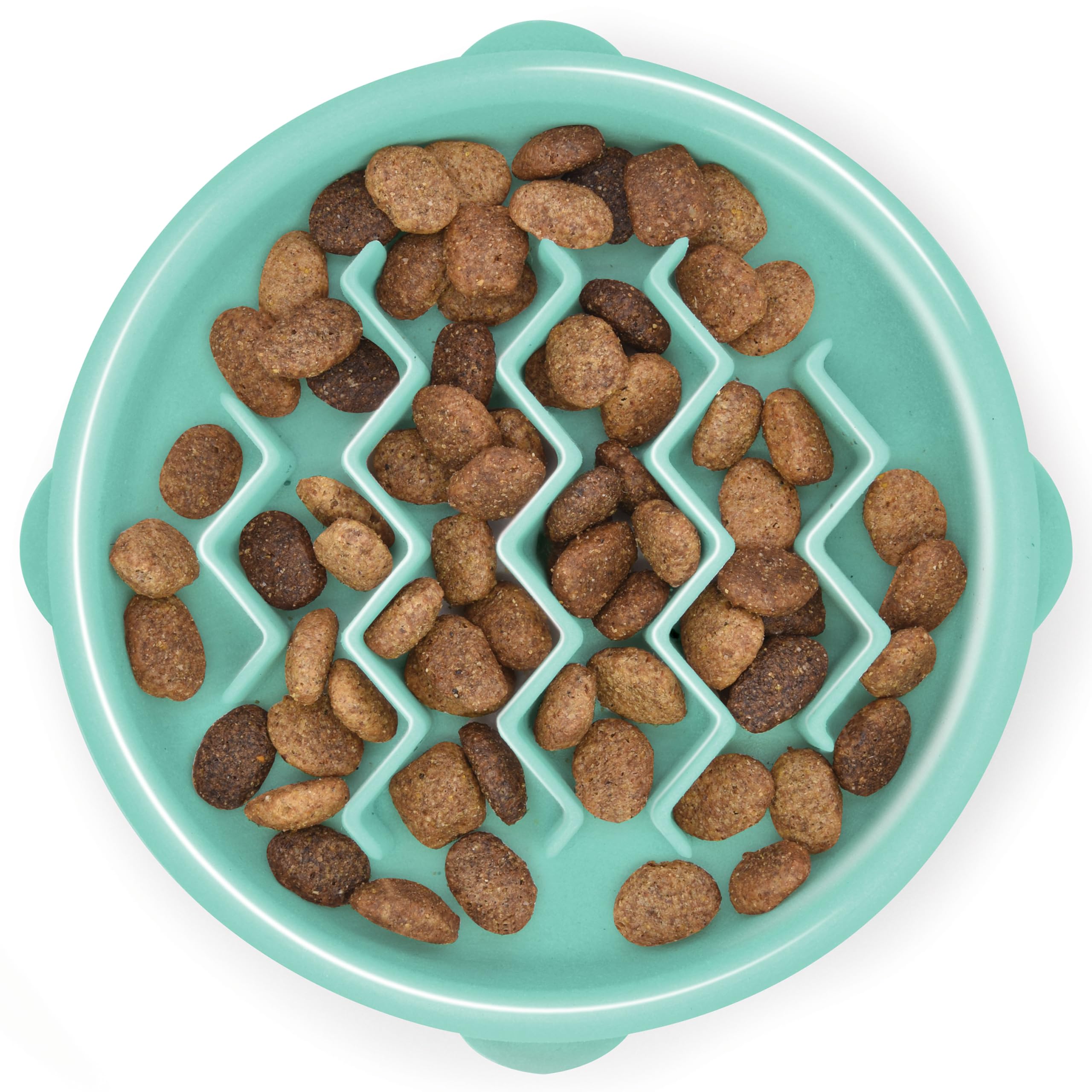 Bol Menthe Outward Hound Fun Feeder Slo Bowl favorisant une alimentation plus lente pour petits chiens.
