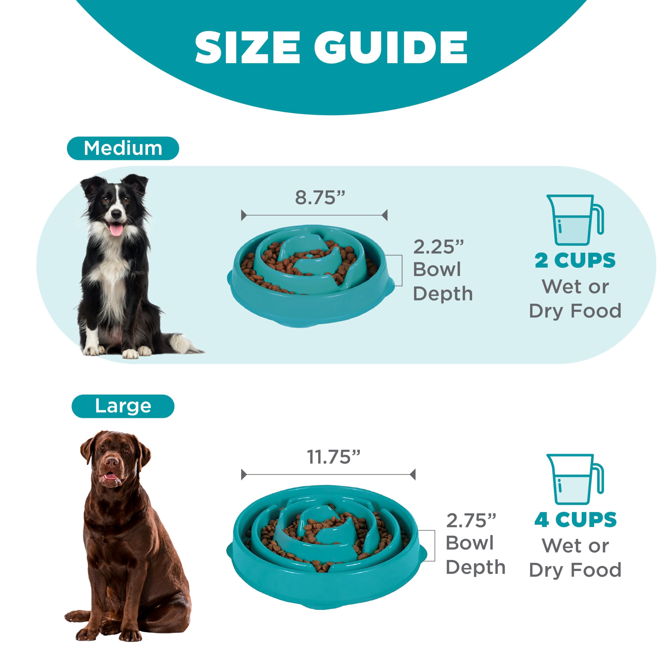 Outward Hound Slo Bowl, 2 tasses, idéal pour chiens et chats.