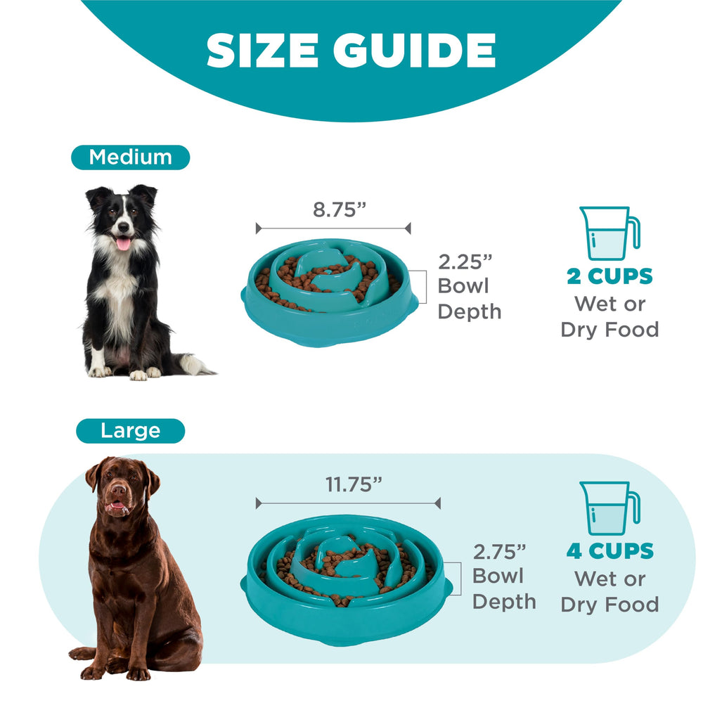 Bol turquoise avec motif gouttes, couleur et stimulation visuelle pour mealtime.