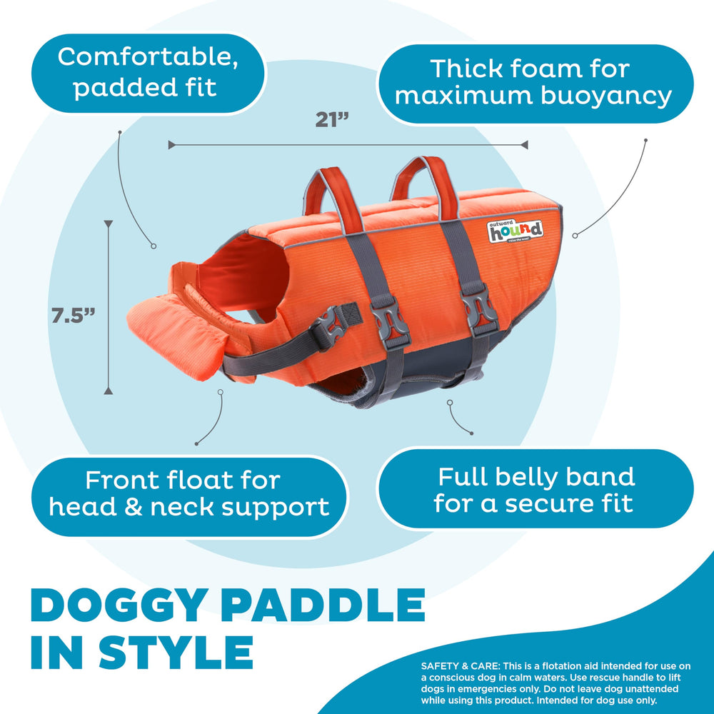 Zoom sur torse et sangles du Granby Splash Orange, ajustement confortable.