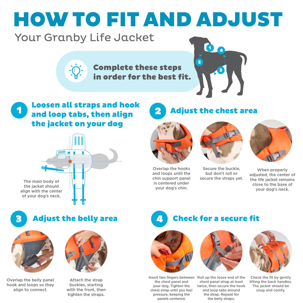Outward Hound Granby Splash Orange, grand anneau de levage pour assistance en mer.