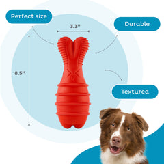 Outward Hound Grunt Fetch Stick Bunny, couleur rouge vif pour repérer