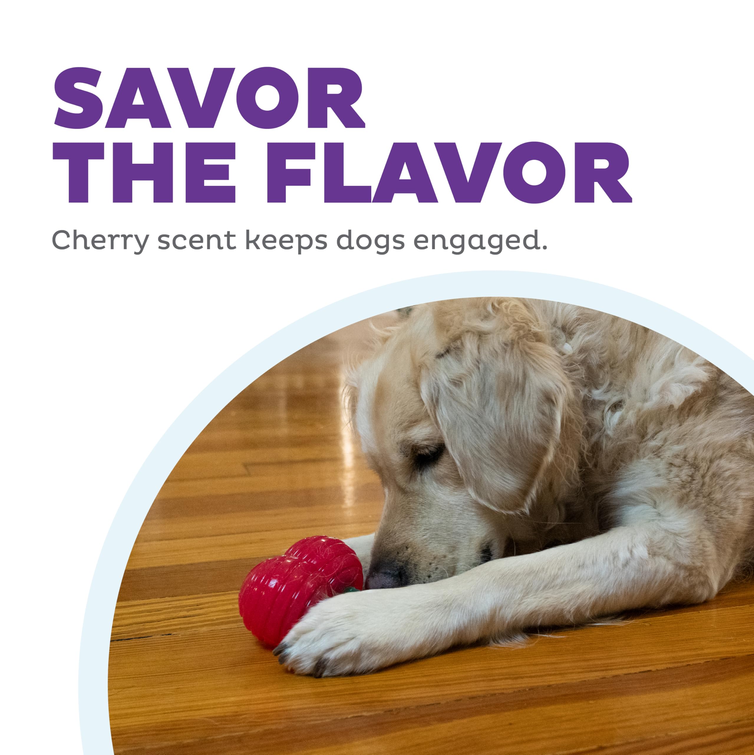 Outward Hound Gummiez cerises, textures-reliefs variés enrichissant le jeu.