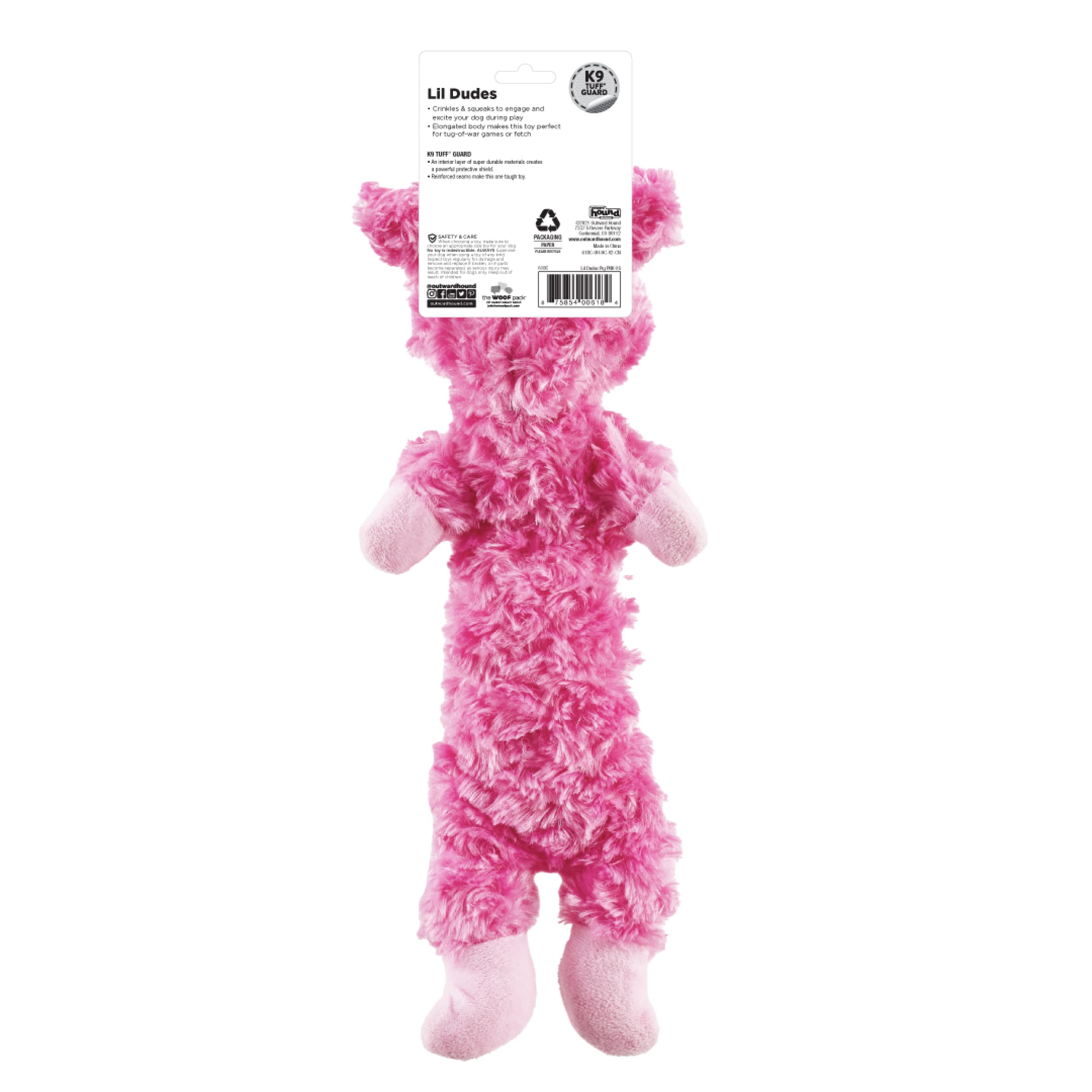 Outward Hound Lil' Dudes Cochon – jouet polyvalent pour chiens de toutes tailles