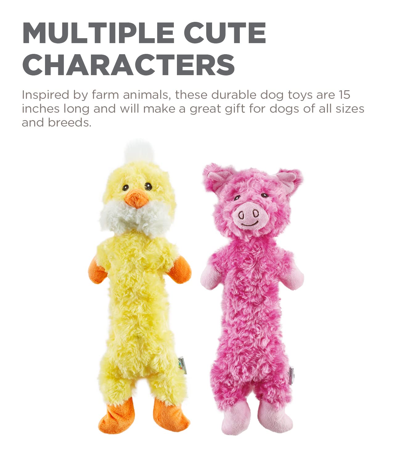 Outward Hound Lil' Dudes Cochon – sifflet interne pour stimulation auditive