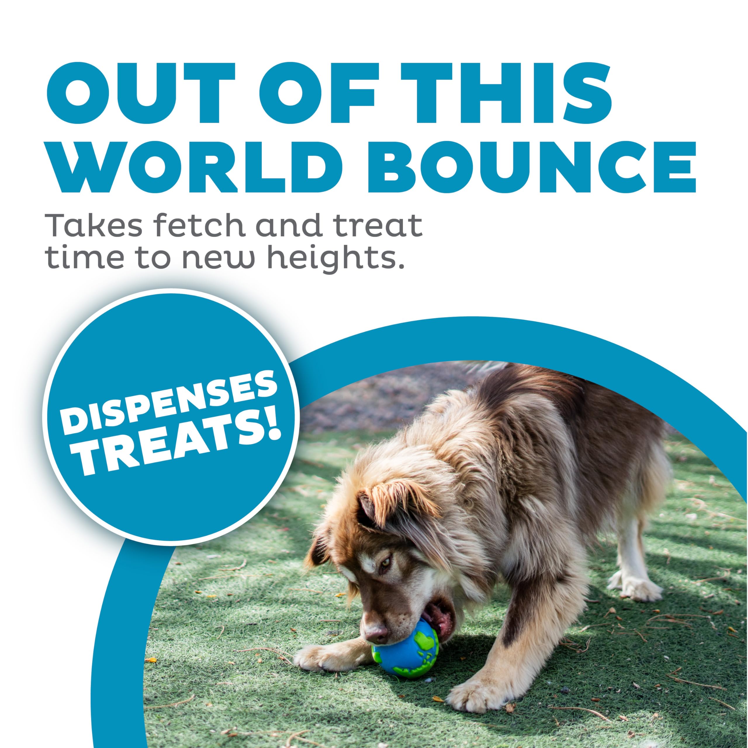 Outward Hound Planet Ball, matériau Orbee-Tuff durable et sans BPA.
