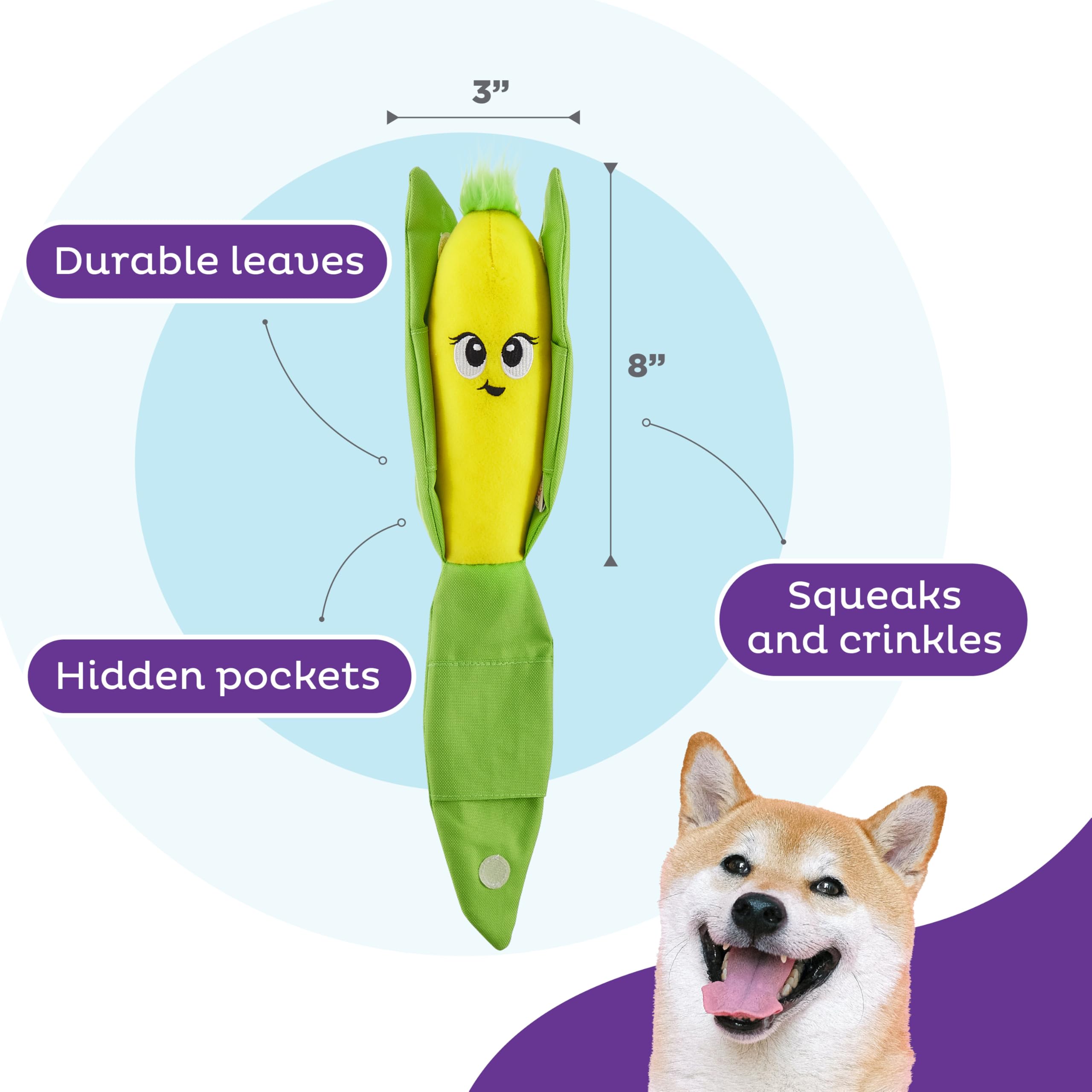 Poches cachees pour friandises Outward Hound favorisant le jeu et la motivation