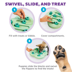 Outward Hound Puppy Hide N' Slide, flippers rotatifs pour déverrouiller les récompenses.