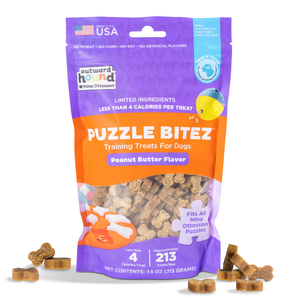 Outward Hound Puzzle Bitez: paquet 213 pièces pour récompenser l'entraînement et l'enrichissement mental.