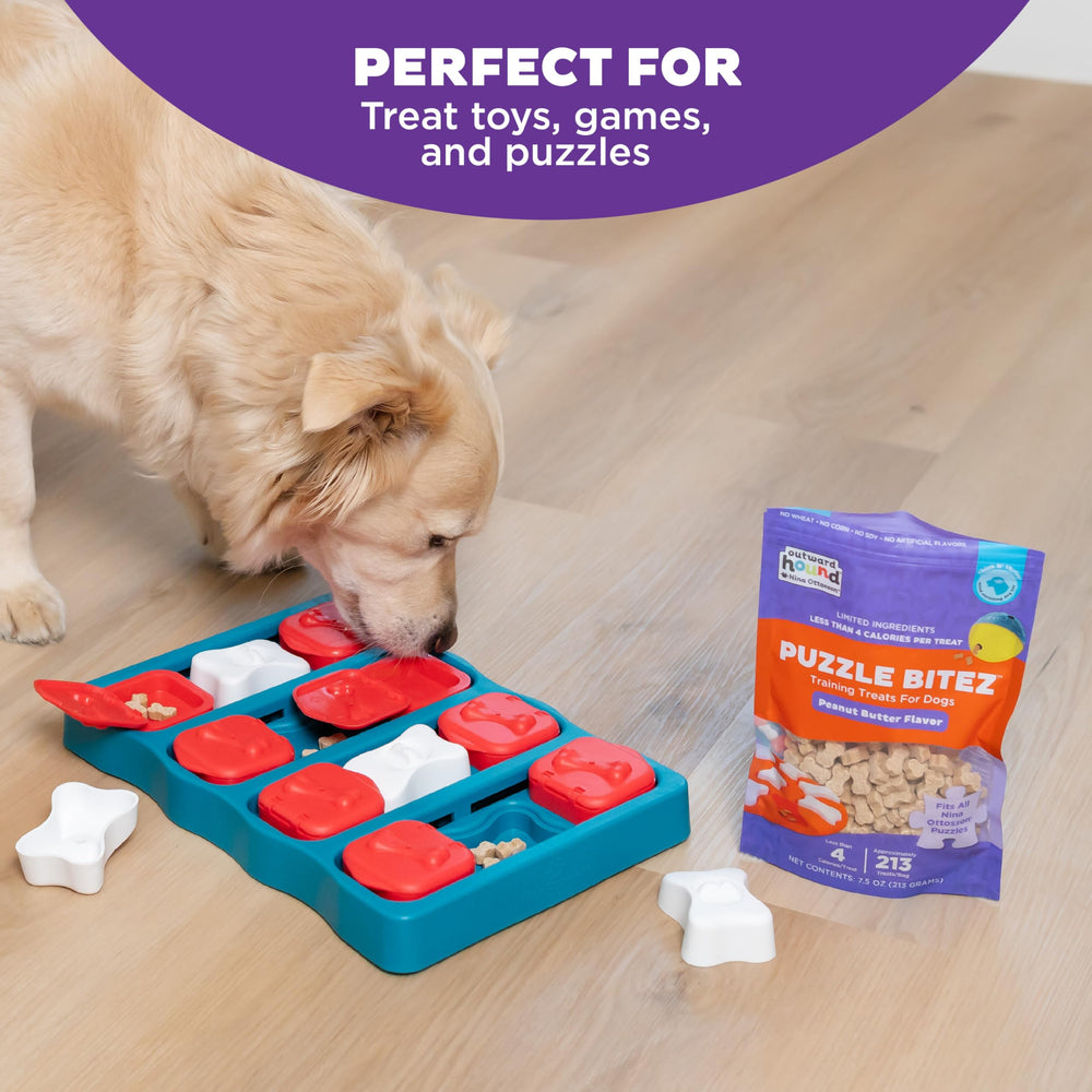 Outward Hound Puzzle Bitez: goût beurre de cacahuète qui plaît aux chiens et calme l'odeur.