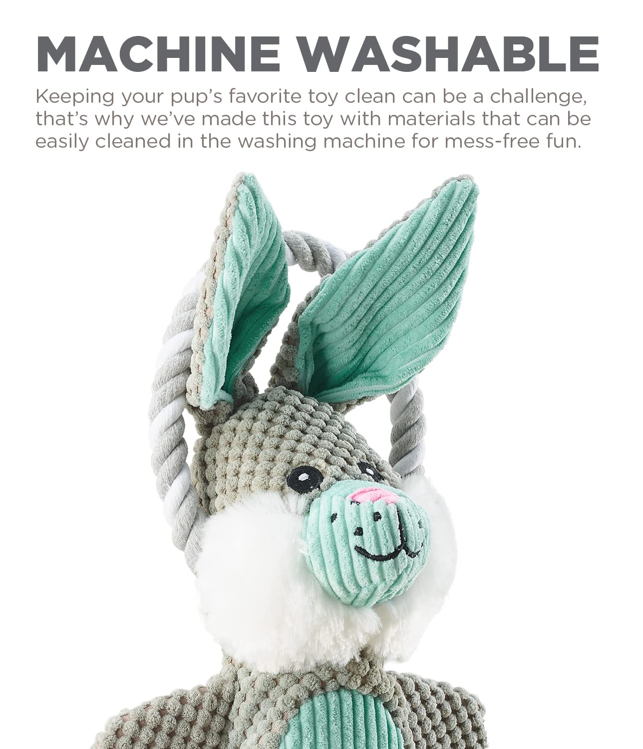 Outward Hound Scrunch Bunch Bunny deux poignées pour tir.