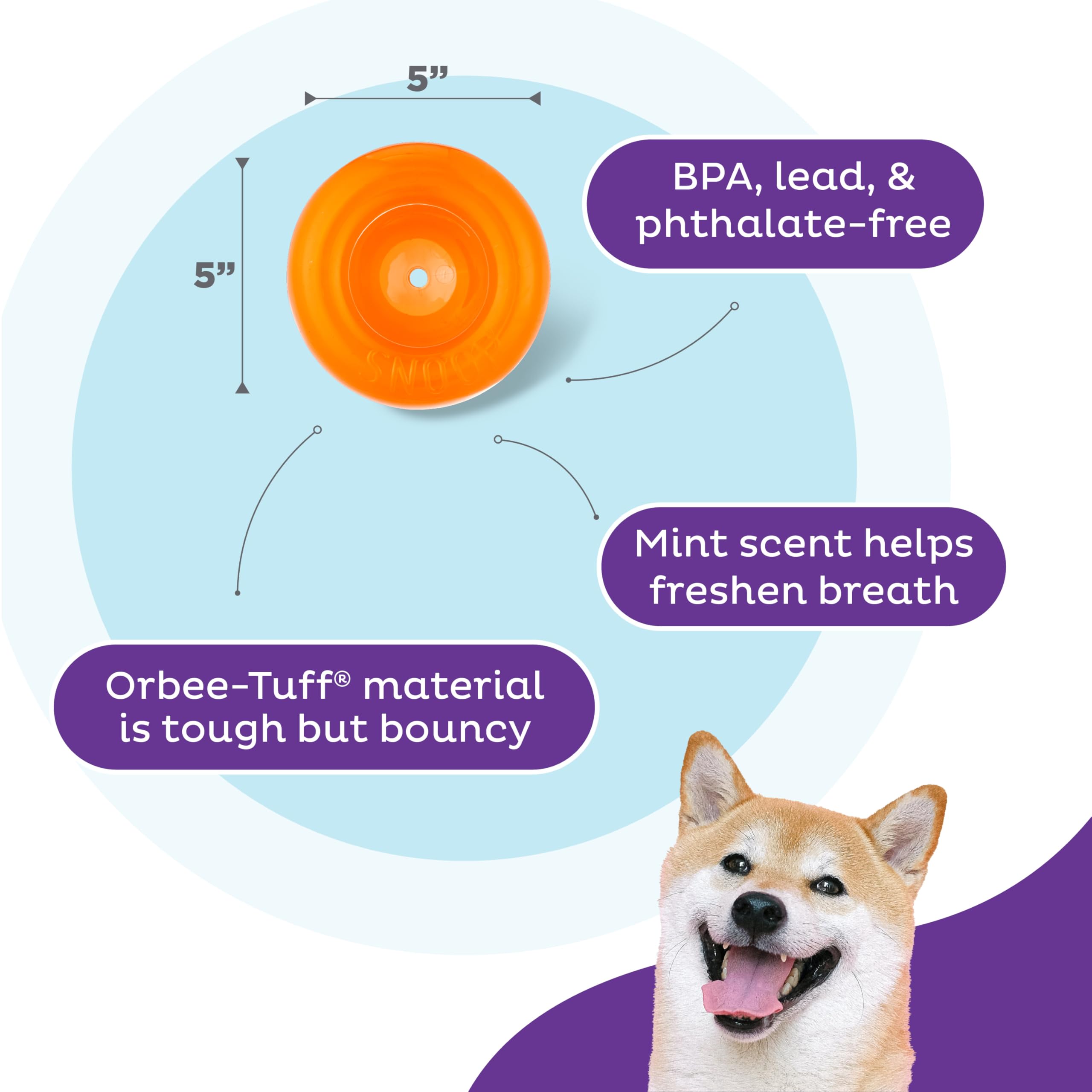 Interaction animale avec le jouet Snoop, stimulation et engagement.