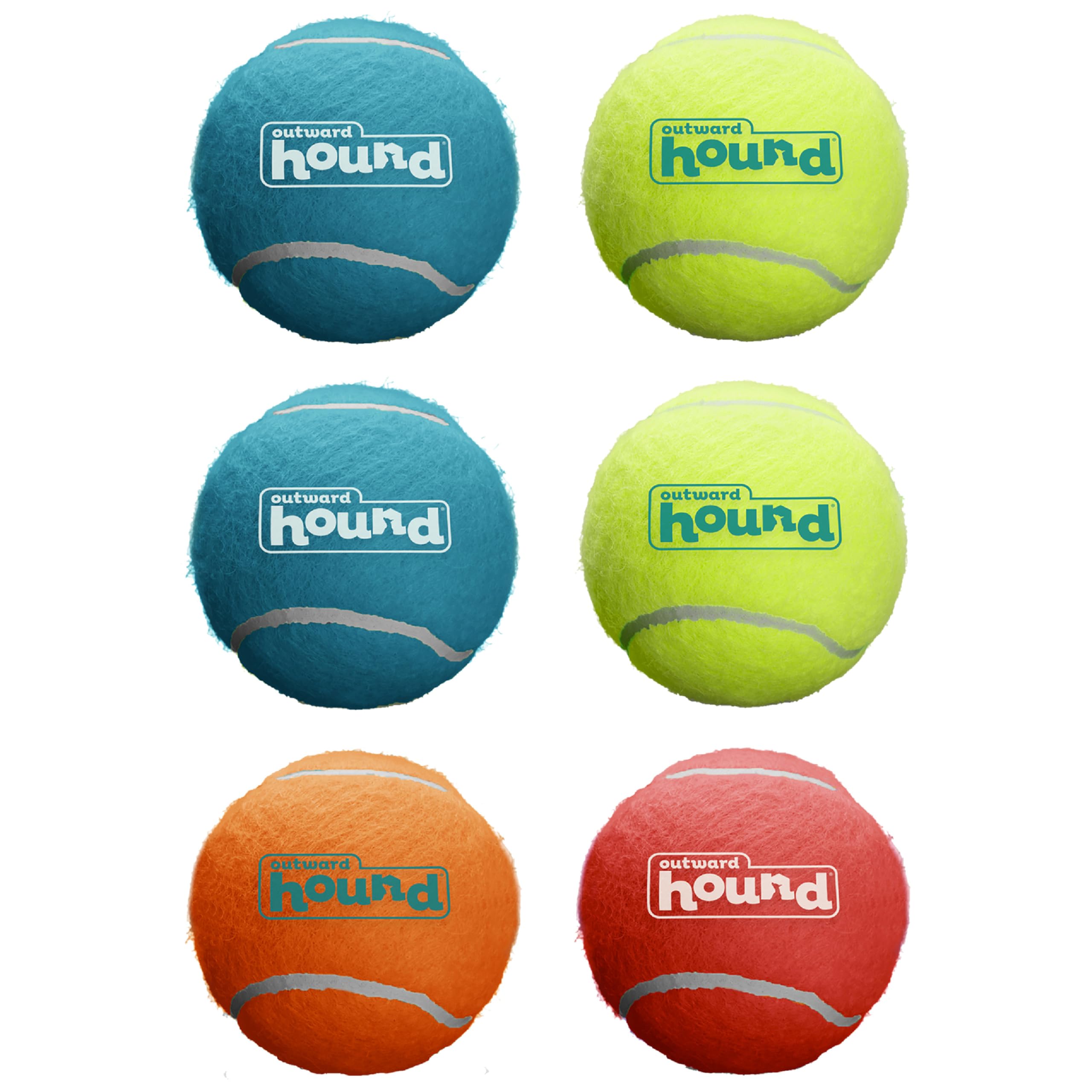 Outward Hound Squeaker Ballz, balle-sifflement-2-5-pouces rouge, facile à repérer lors du jeu.