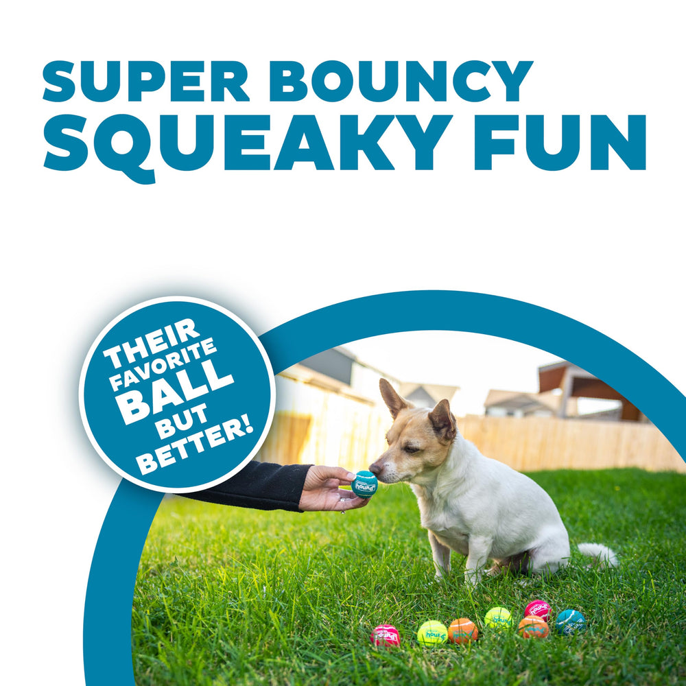 Balle squeaker Outward Hound XS 1,5 po, couleur bleue, parfaite pour jeux en intérieur