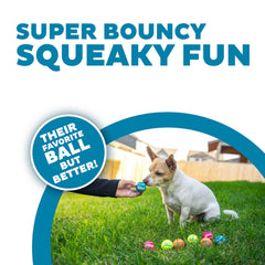 Balle squeaker Outward Hound XS 1,5 po, couleur bleue, parfaite pour jeux en intérieur