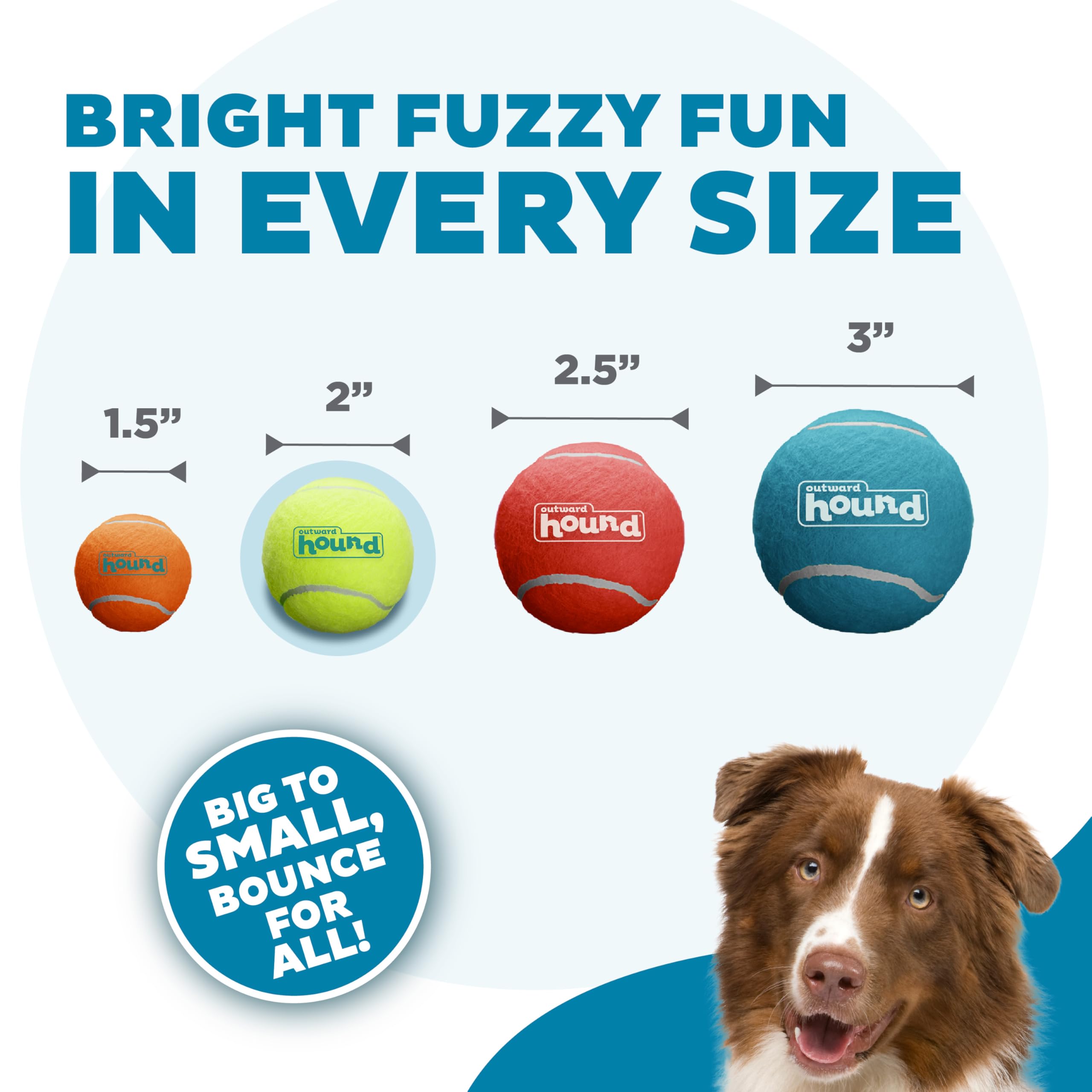 Outward Hound Squeaker Ballz – Balles colorées et visibles, parfaites pour repérer le jouet en plein air.