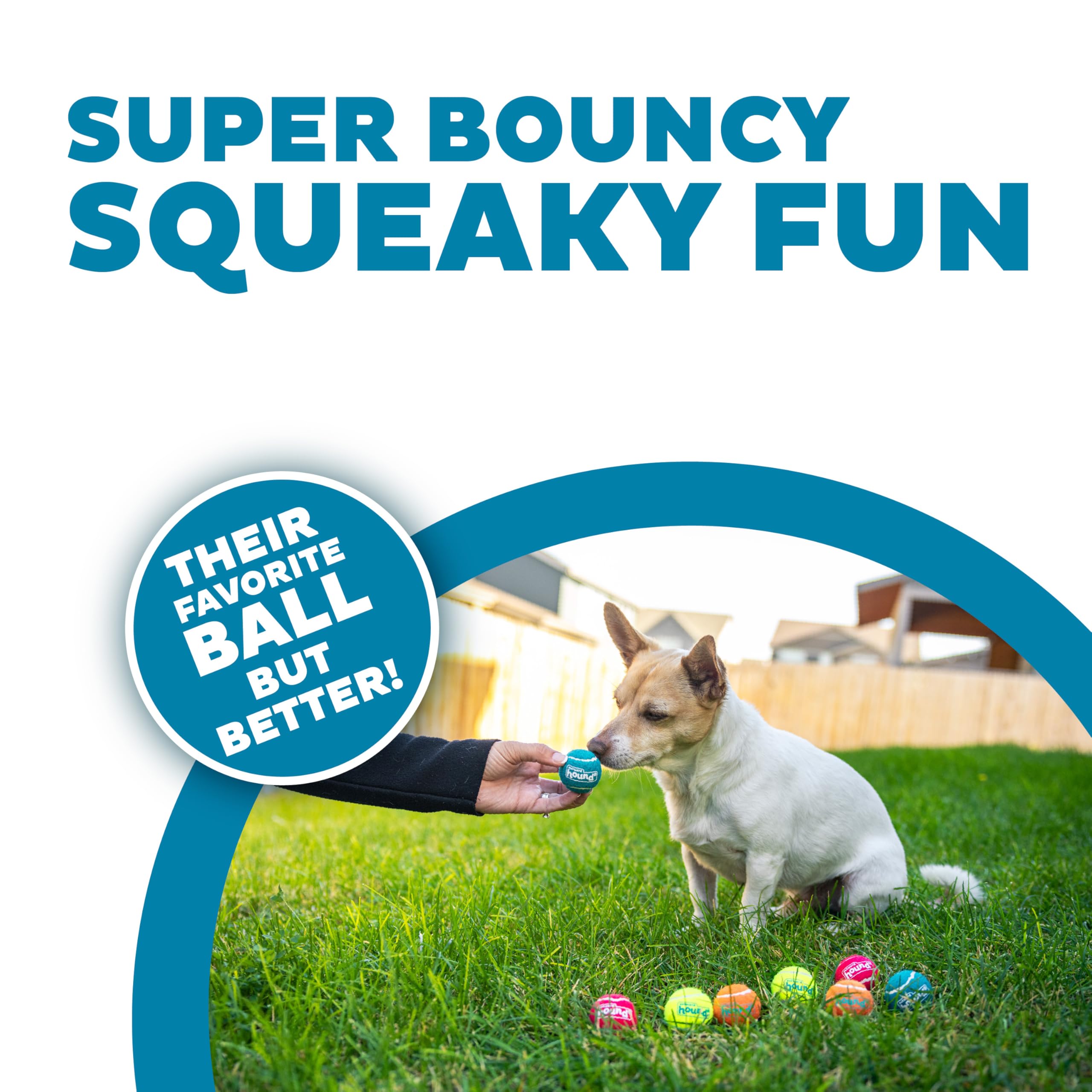 Outward Hound Squeaker Ballz: caoutchouc durable et rebond élevé pour sessions de fetch intenses.