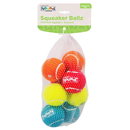 Outward Hound Squeaker Ballz: couleurs vives et repérables pour jeux en intérieur et extérieur.
