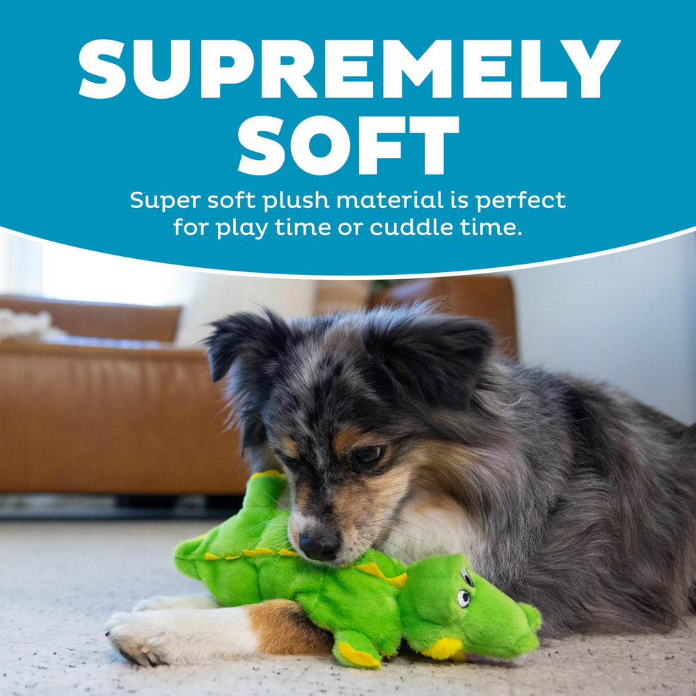 Outward Hound Squeaker Matz Gator, jouet polyvalent pour jeux en duo ou en solo.