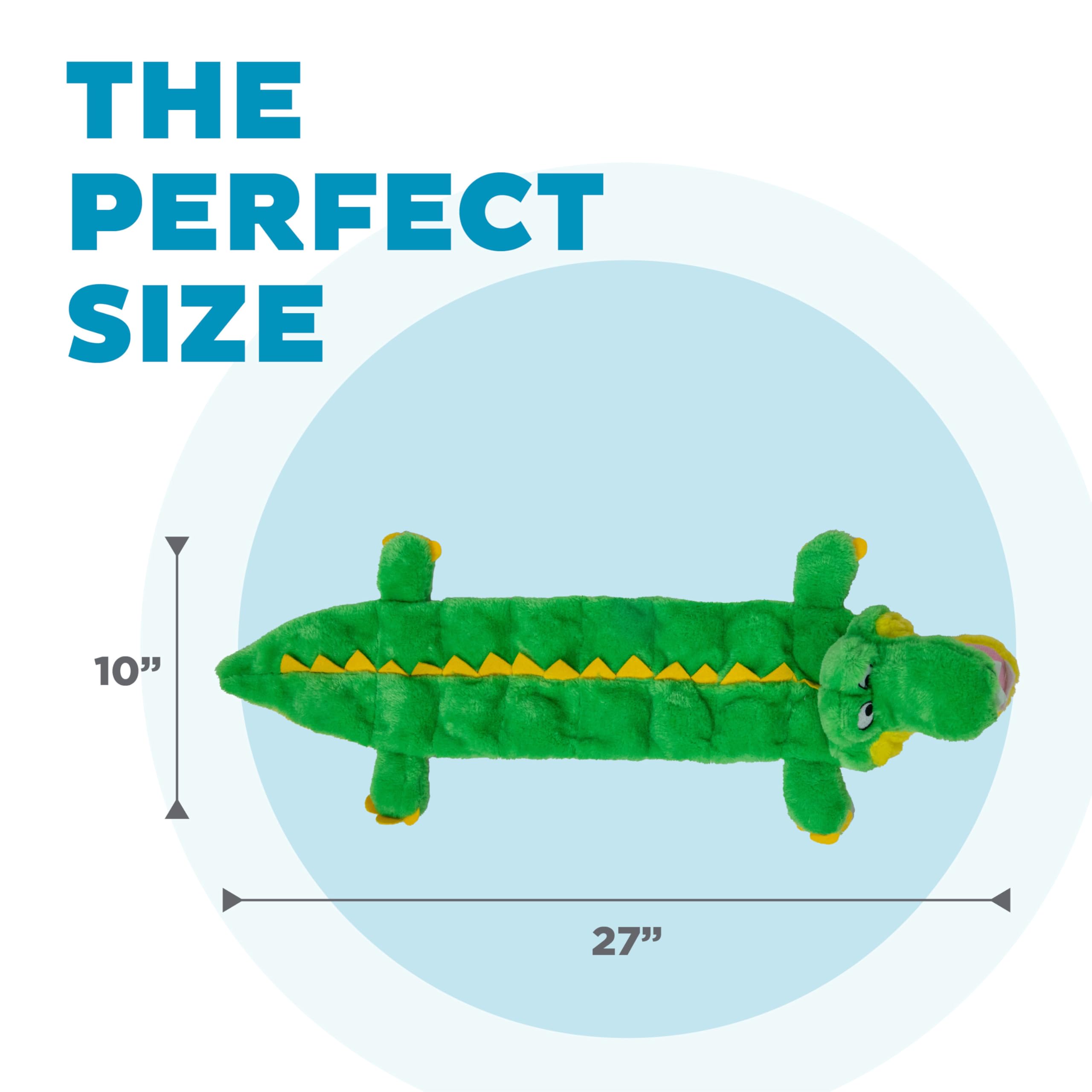 Outward Hound Squeaker Matz Gator XL – jouet interactif pour jeux de tir et poursuite
