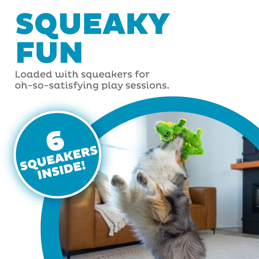 Outward Hound Squeaker Matz Gator, sifflets multiples pour un son captivant.