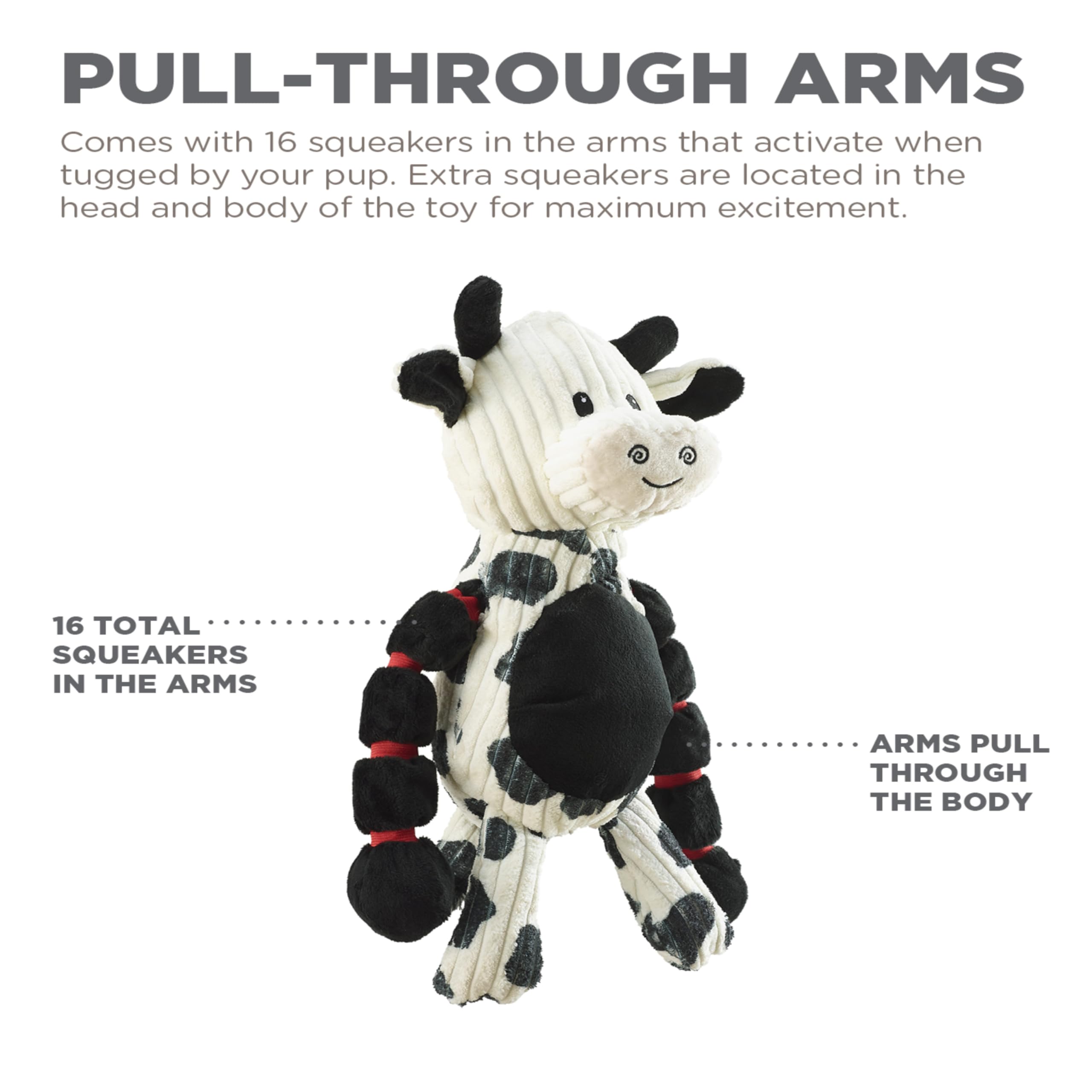 Outward Hound Thunda Tugga Cow corps flasque, parfait pour rapporter et lancer.