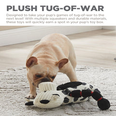 Outward Hound Thunda Tugga Cow tête et corps couineurs stimulants.