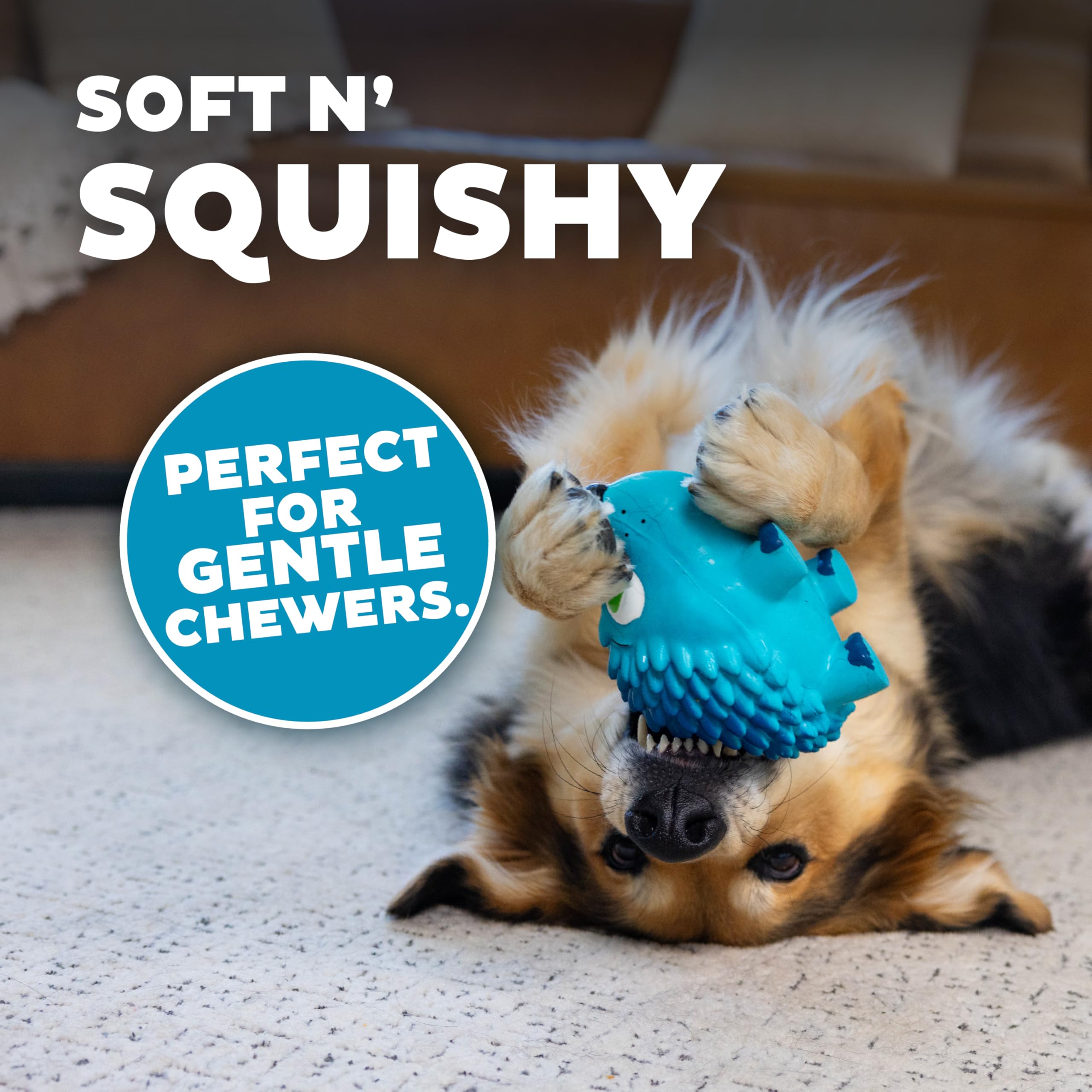 Outward Hound Tootiez texture douce en latex, confort de jeu