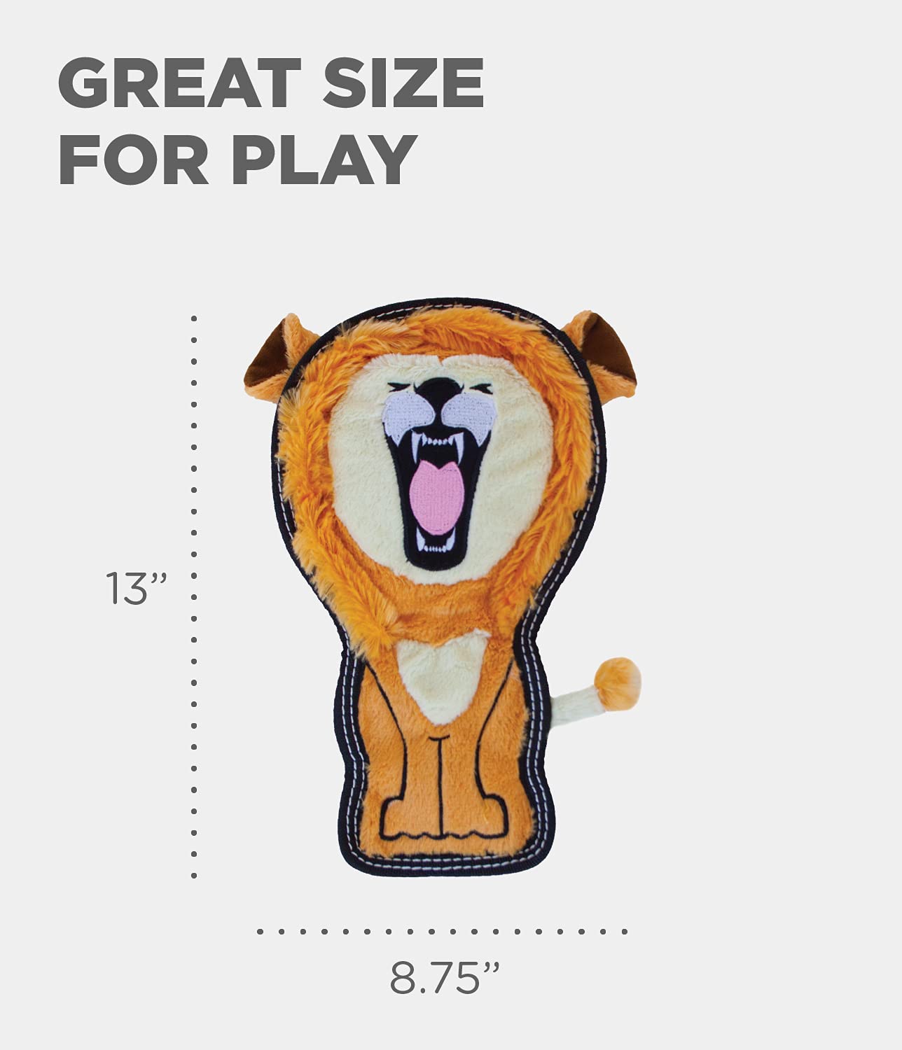Outward Hound Tough Seamz Lion, squeaker invincible: son durable même perforé