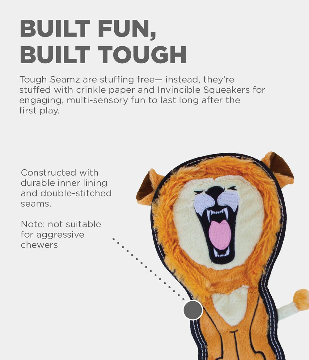 Outward Hound Tough Seamz Lion, textures crissantes: expérience sensorielle variée