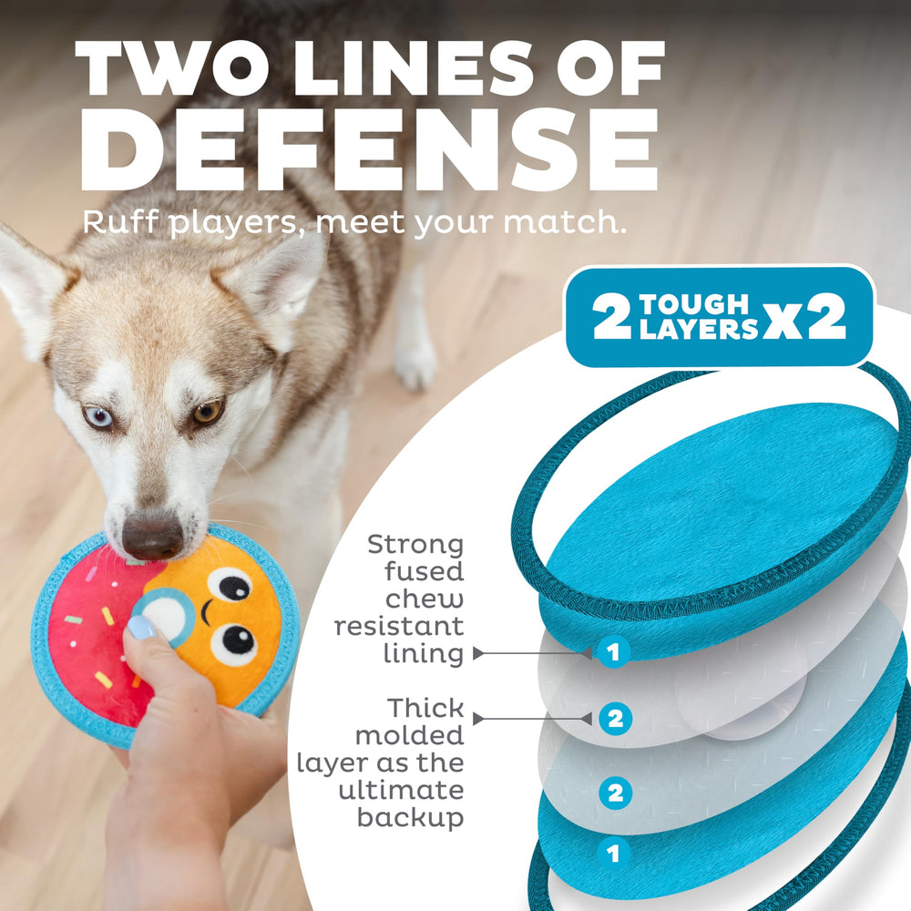 Outward Hound Tough Skinz double-couche, résistance renforcée contre mâchouillages.