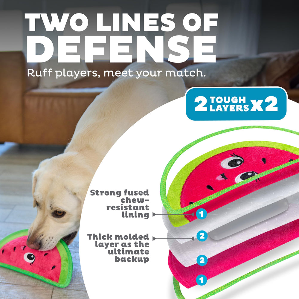 Outward Hound Tough Skinz, jouet-plush-durabilite-double-couche, sessions de jeu prolongées.