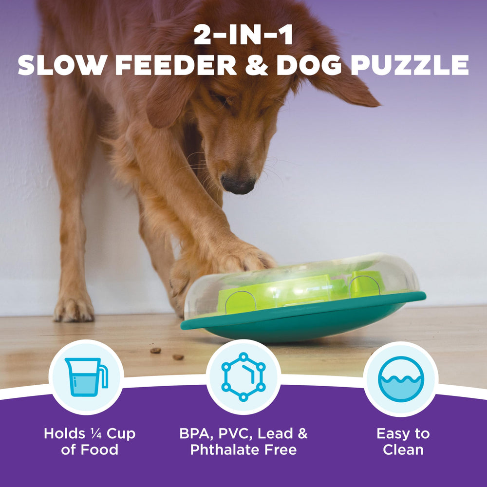 Outward Hound Wobble Bowl: couvercle amovible facilitant remplissage et nettoyage.