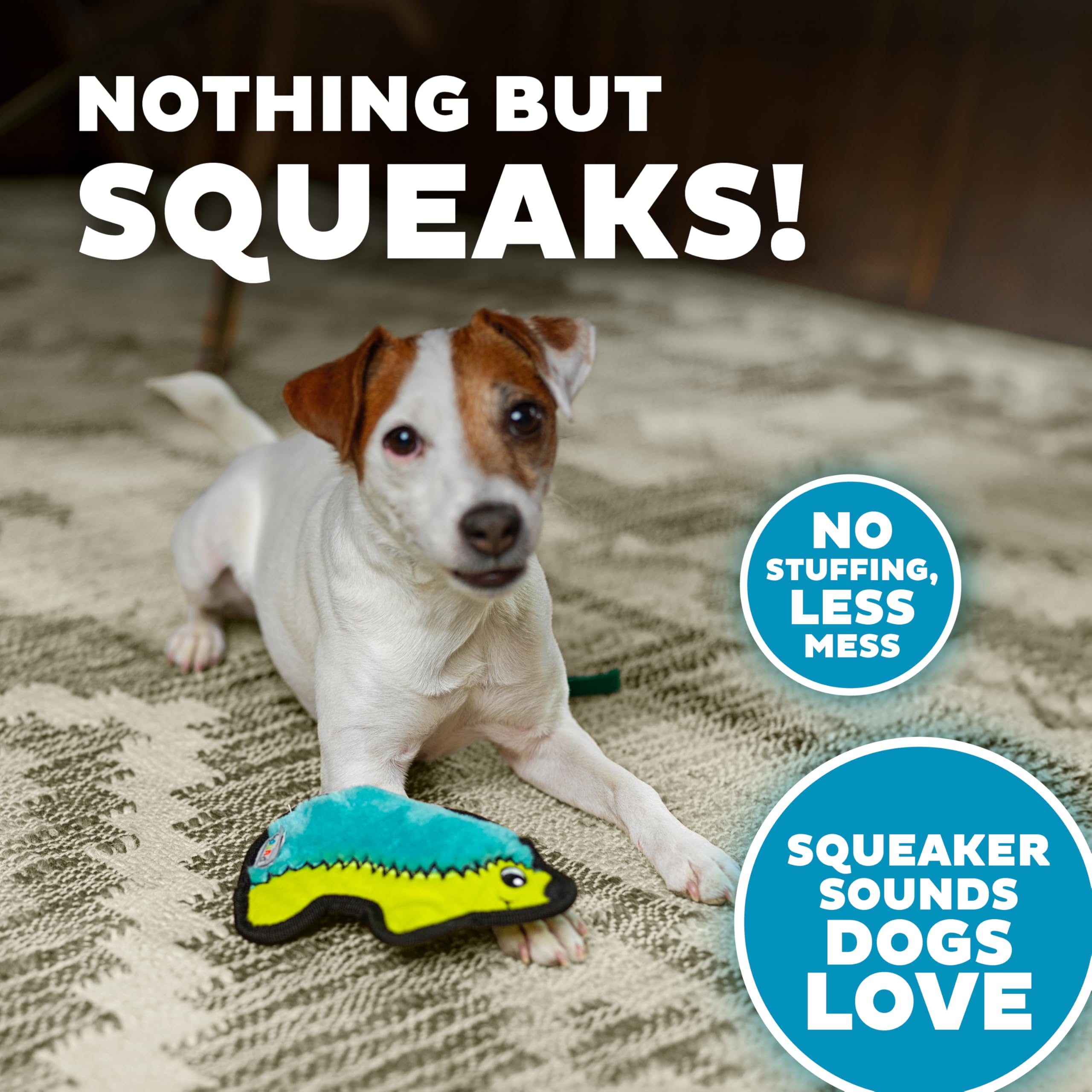 Outward Hound Durablez Minis – peluche sans bourrage, nettoyage facilité